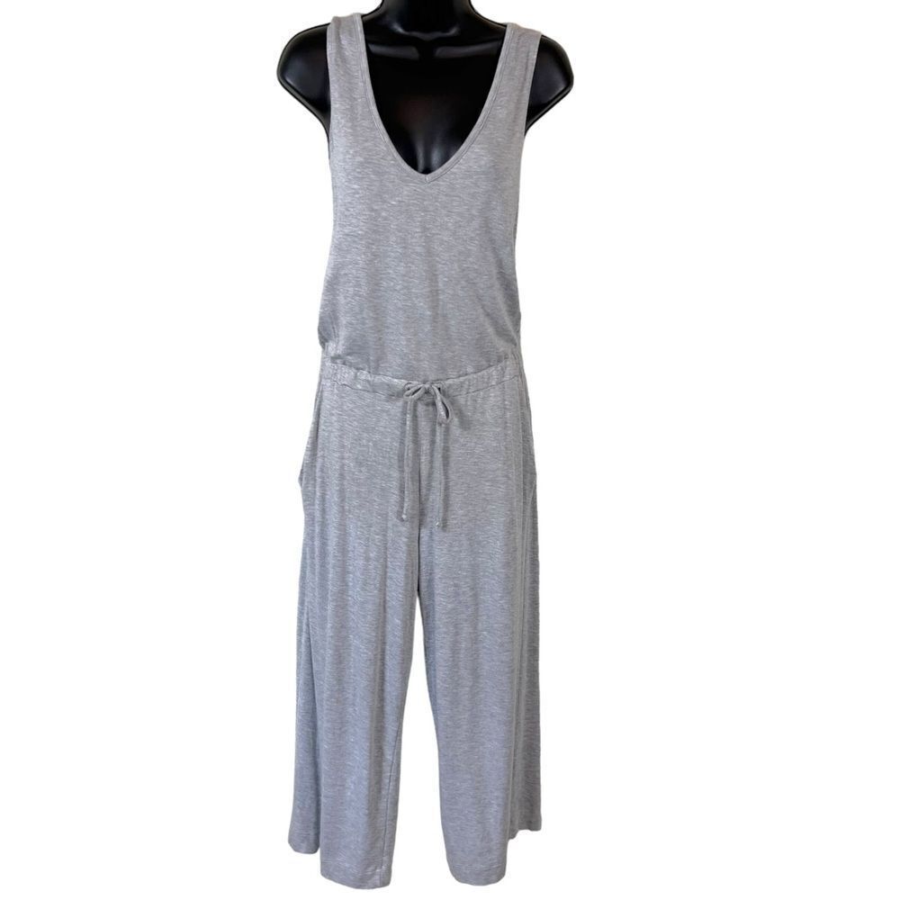 Beyond Yoga Farrah Scoop-Neck Sleeveless Wide-Leg Cropped Jumpsuit